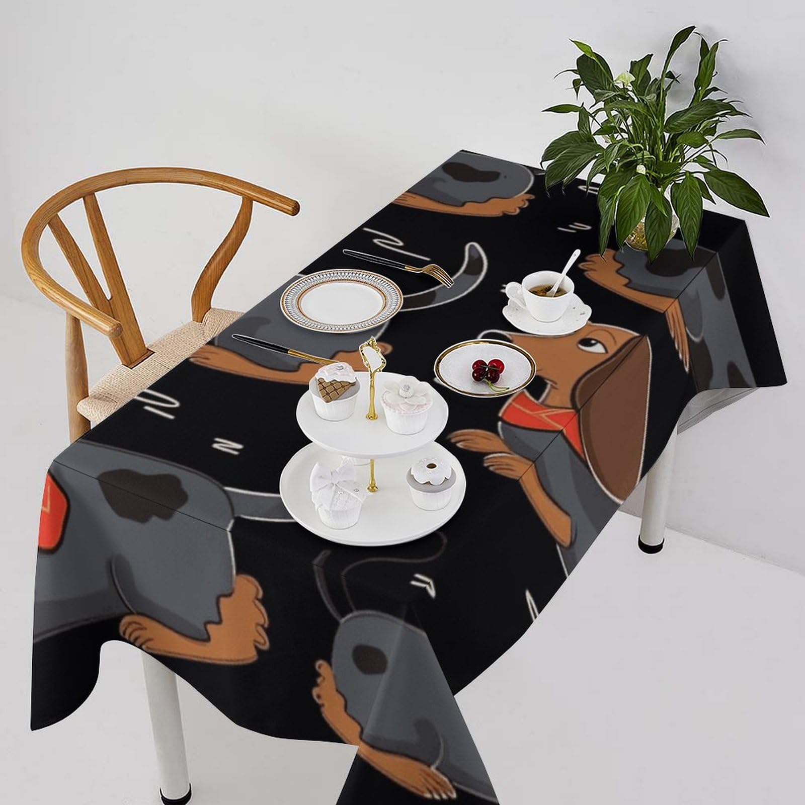 Nappe rectangulaire imperméable 140x279 cm anti-tache lavable
