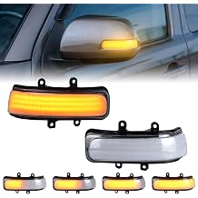 Clear Lens Sequential LED Side Mirror Turn Signal Lights for RAV4 2009-2012, for Tacoma 2012-2015, for 4Runner 2010-2013, for Sienna 2013-2020, Dynamic Amber Indicator Blinkers