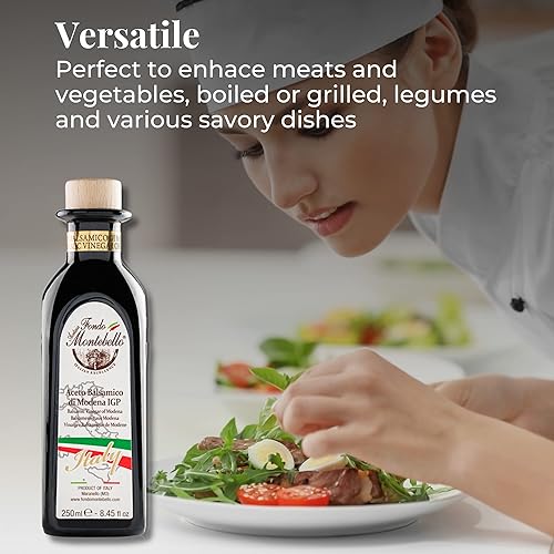 Miniatura 8 de FONDO MONTEBELLO - Combo de degustación de vinagre balsámico de Módena, 2 x 8.45 onzas líquidas (8.5 fl oz), vinagre balsámico certificado IGP, alta