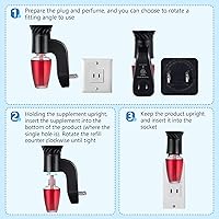 Vista 7 de Paquete de 1 enchufe de fragancia de pared compatible con fragancias WallFlower de Bath and Body Works, certificado ETL, giratorio, control de aroma