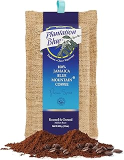 PREMIUM PLANTATION BLUE TRADITION CLASS EXPERIENCE 100% Jamaica Blue Mountain Coffee Medium Roasted and Ground (16oz)