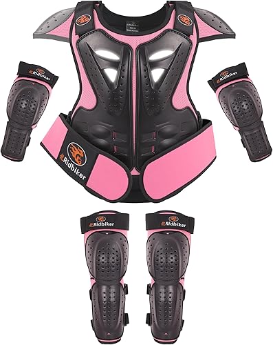 Miniatura 36 de Equipo de motocross para niños, protector de pecho para motocicleta, traje de armadura de motocicleta juvenil con rodilleras, espinilleras y coderas