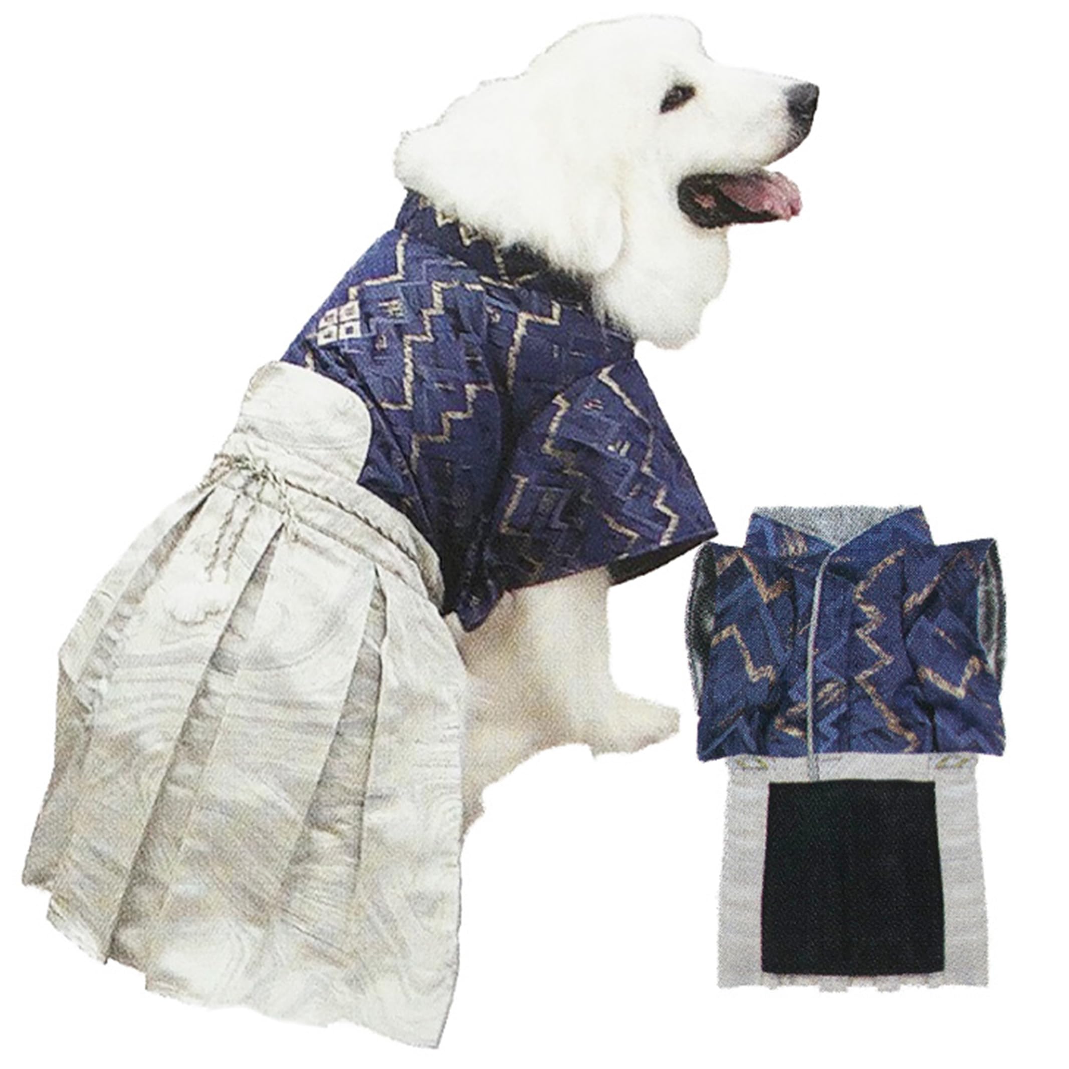 犬の袴 確認用 ペットパラダイス 紋付袴 《シルバー》 中型犬 大型犬 / PET PARADISE