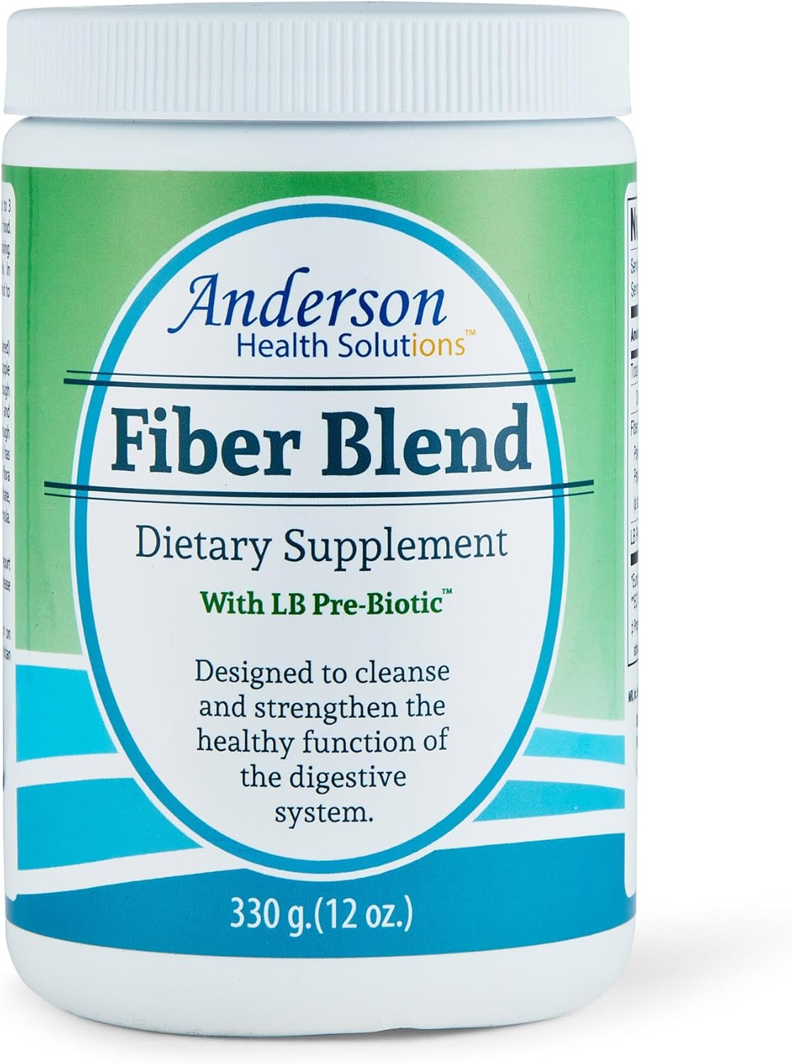 Anderson Health Solution Fibre Blend by elete Electrolyte – Psyllium Husk, Apple Pectin & LB Pre-Biotic for Digestive Health, Cleansing & Gut Balance – Vegan, Gluten-Free, 12oz, 60 Servings
