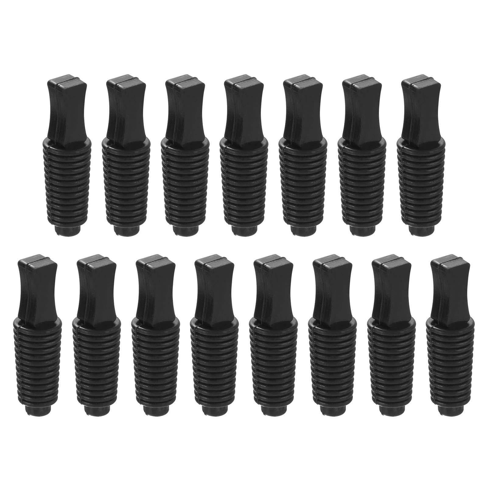 MECCANIXITY Rubber Thread Tapered Insert Plug M12 Test Tubes Bungs Stopper Black for Lab Home 15 Pieces