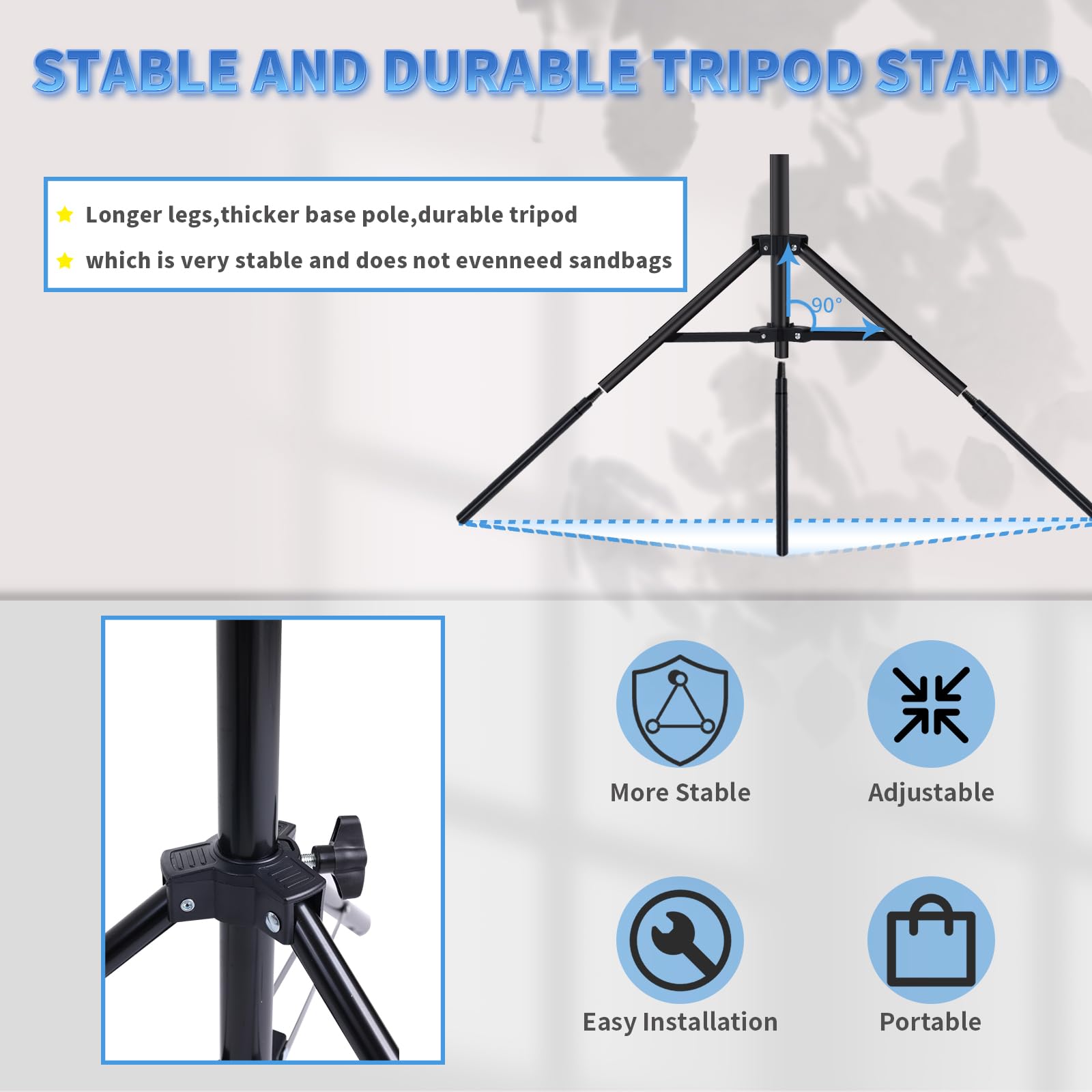 Backdrop Stand 8.5x10ft Adjustable Background Support Syste Kit Photo - View #7