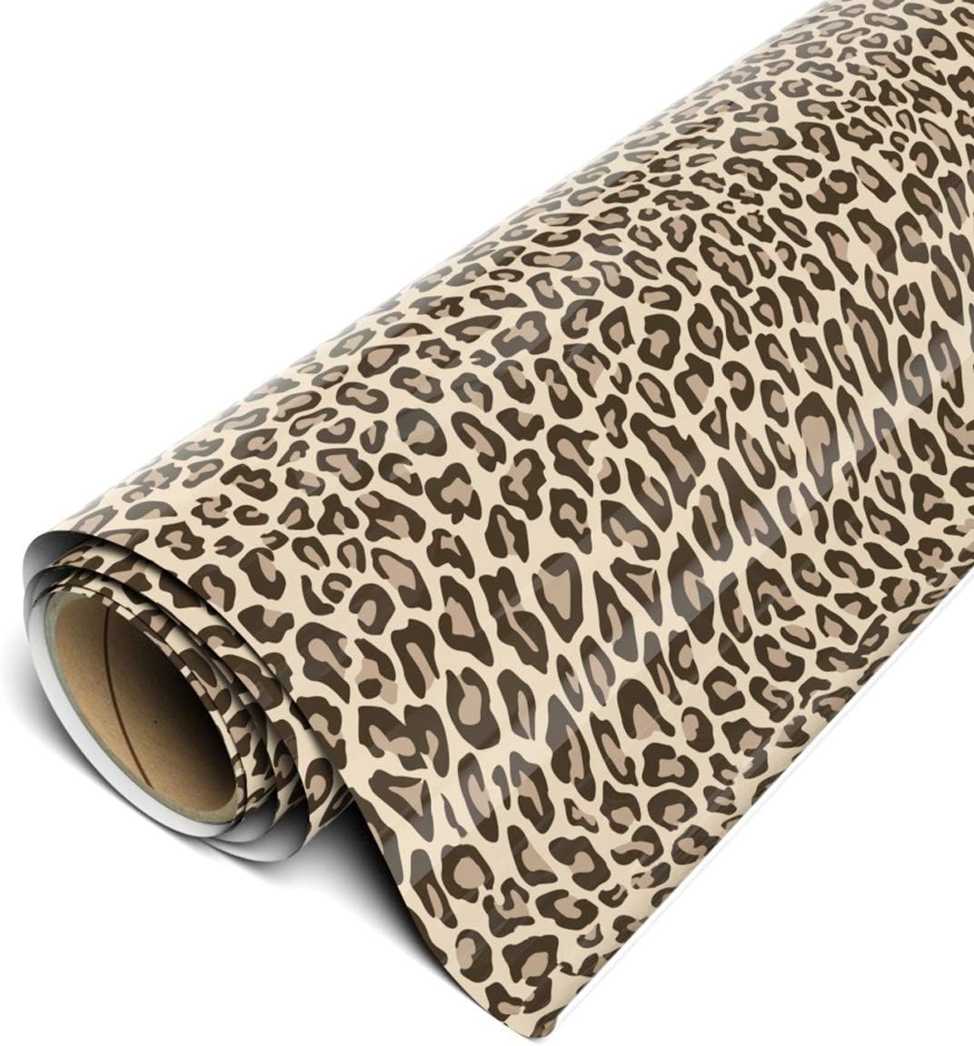 Siser EasyPatterns Plus Pre-Masked HTV 12 x 12 Sheets (3 Pack) - Iron on Heat Transfer Vinyl (Leopard Tan)
