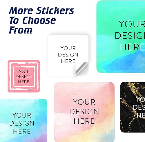 Vista 1015 de DayStar Custom Signs & Design - 100 adhesivos de vinilo personalizables, con texto, imagen, diseño y logotipo; adhesivos para logotipo de embalaje