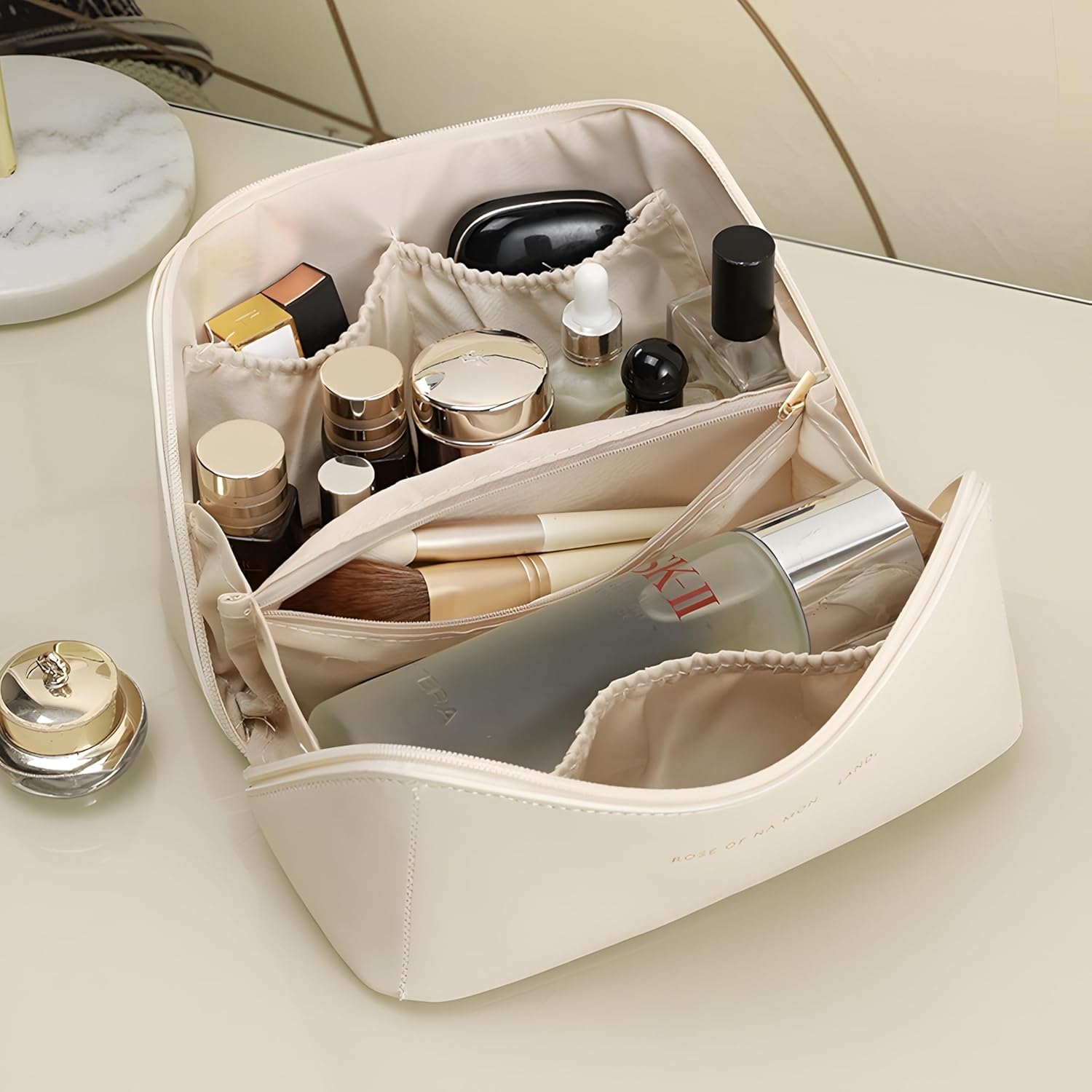 VERAT Travel Organizer Bag/Packing Cubes/Bags for Luggage/Suitcases/Travel Accessories/Compression Storage Shoe Bag/Clothing Underwear for Man & Women (Beige)