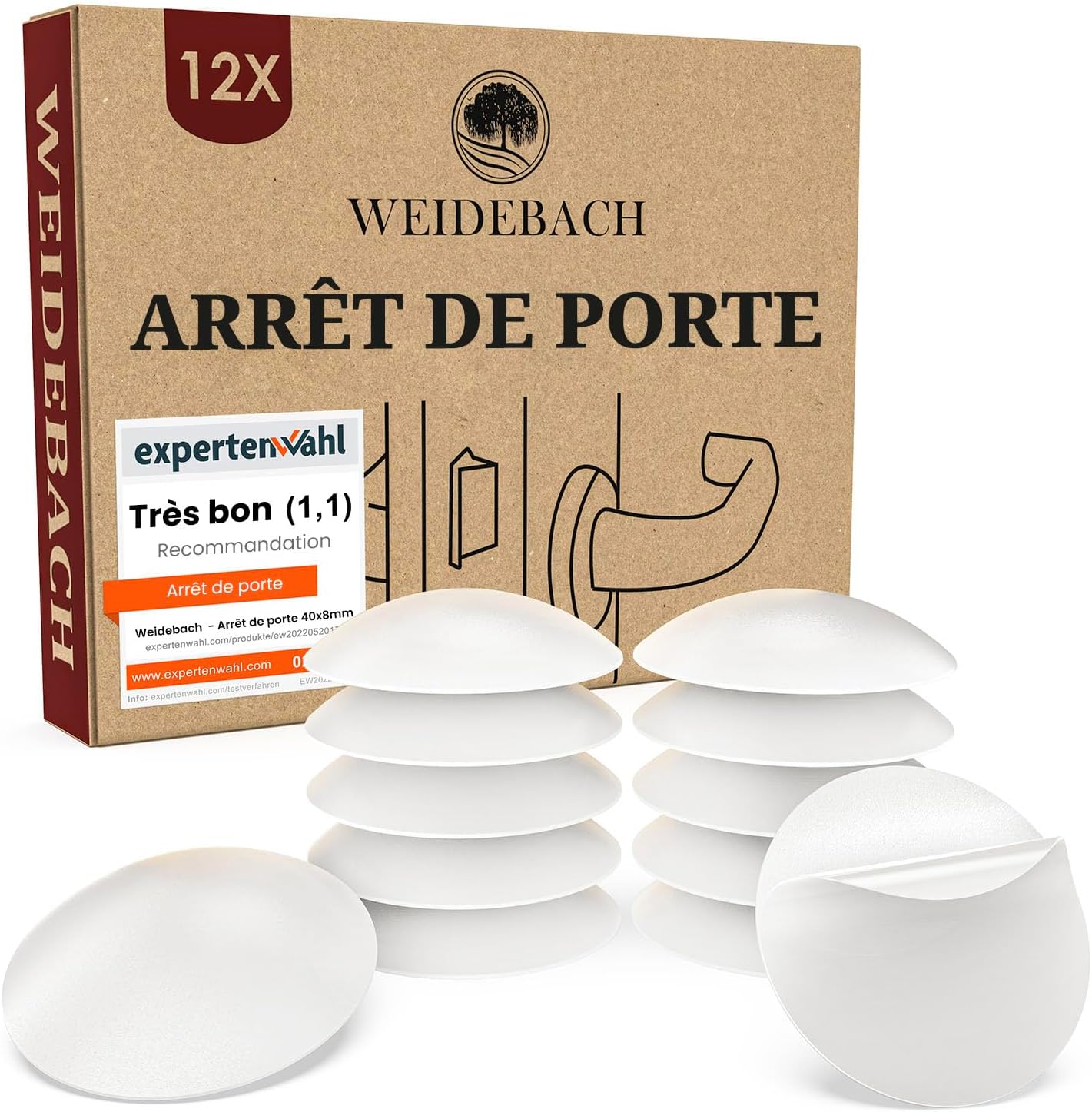 Protection Poignee Porte Porte-Bouchons De Porte Protecteur Mural Carré