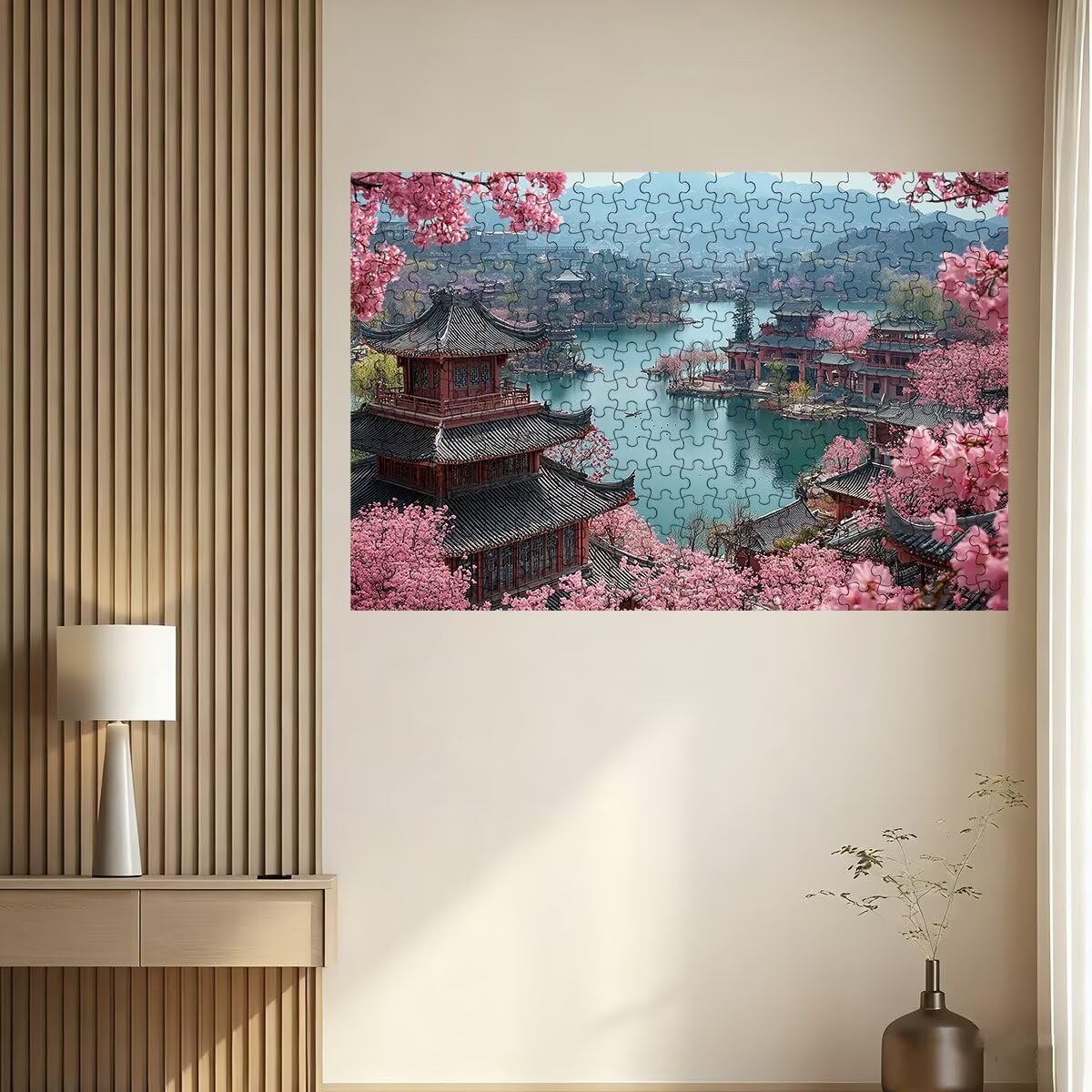 Puzzle 4000 sztuk kwiatów, puzzle wieża dla dorosłych, drewniane puzzle kreatywna rozrywka, zabawa, klasyczne puzzle edukacyjne z wysokiej jakości opakowaniem pomysł na prezent dla kobiet, wystrój