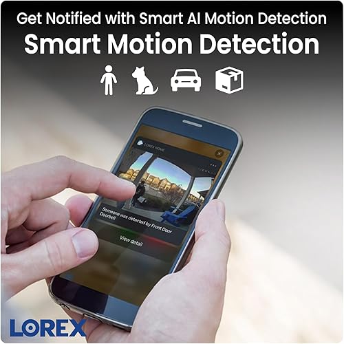 Miniatura 6 de Lorex Foco 4K para interiores y exteriores, cámara de seguridad Wi-Fi 6 con iluminación de seguridad inteligente, detección de personas, vehículos,