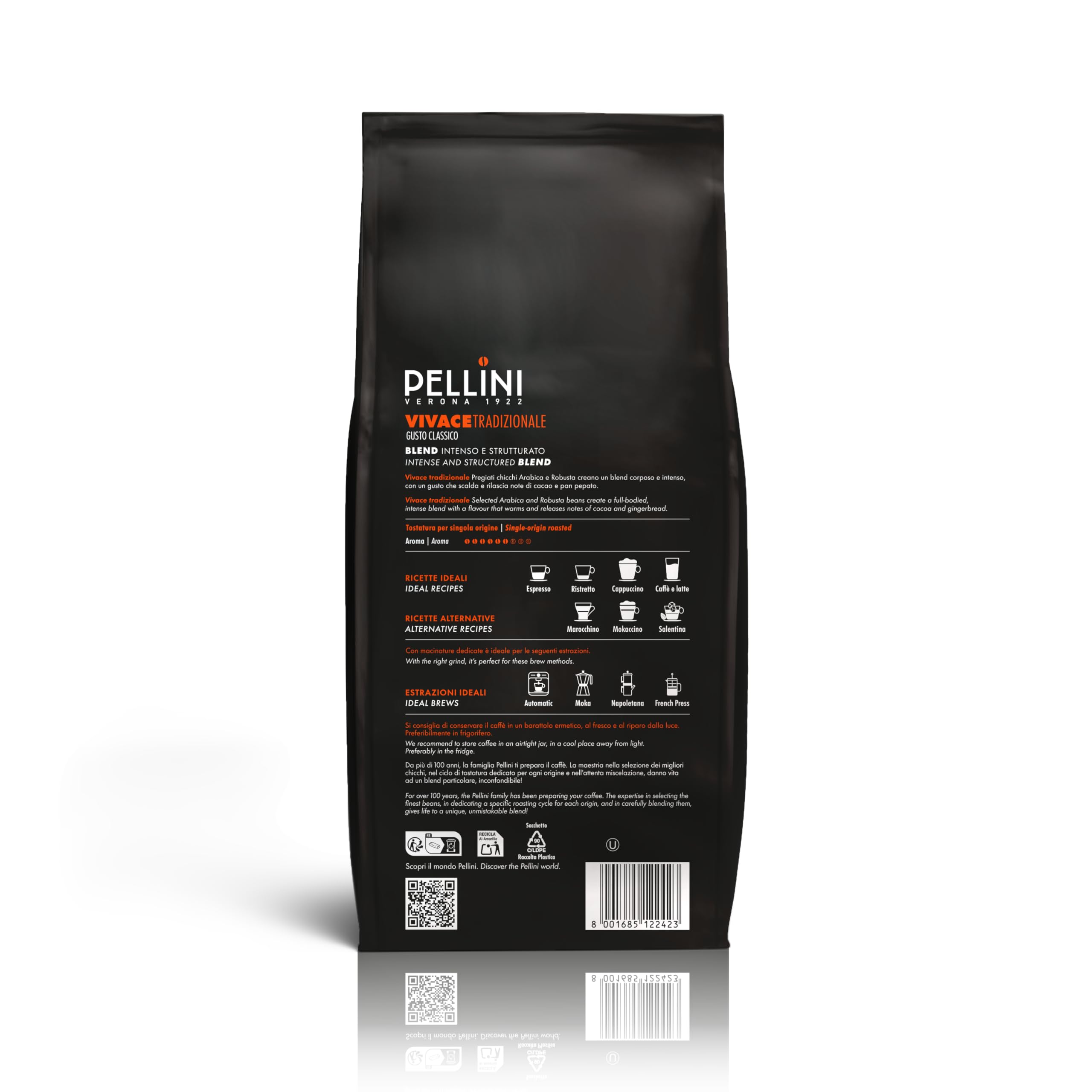 Pellini No.82 Vivace Roasted Coffee Beans 1kg product thumbnail 4