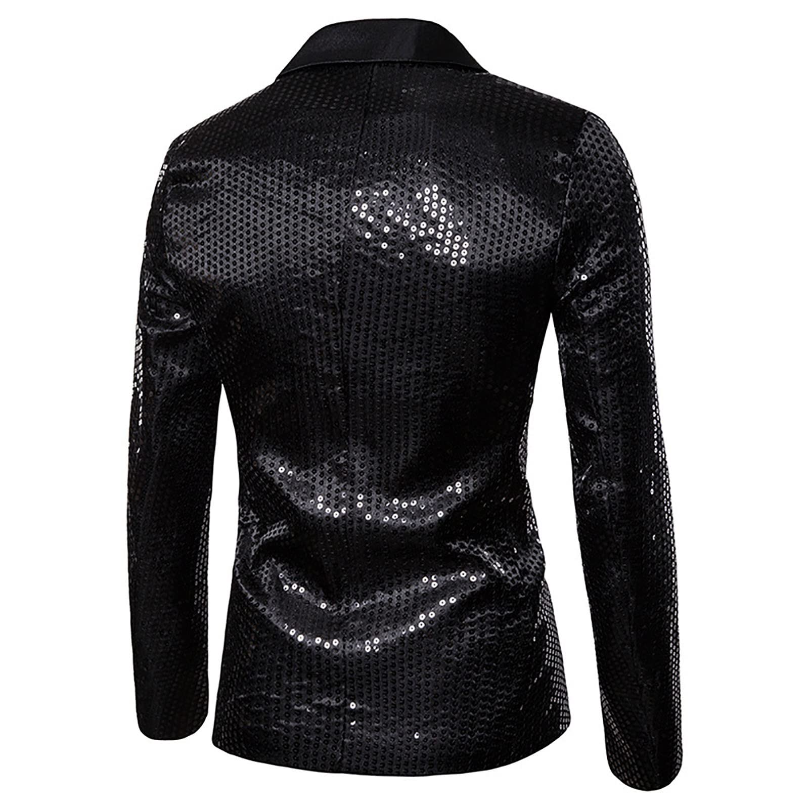 NUSGEAR 2023 Blazer hombre Traje lentejuelas Chaqueta Abrigo otoño invierno Botones Fiesta Elegant Manga Larga Casual Moda Original Blazer Slim fit Clásica Rompevientos Club Cómodo Outwear parka