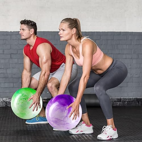 Miniatura 5 de 2 bolas inflables marmoleadas de 18 pulgadas, bolas inflables coloridas de nube grande, bolas de rebote de PVC para adultos, suministros de fiesta