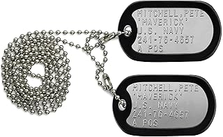 Stainless steel dog tag set with chains and silencers