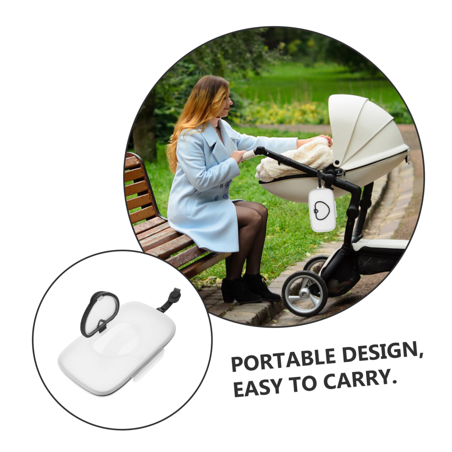IMIKEYA Distributeur Portable De Lingettes 5 Pièces Pour Salle De Bain Porte-lingettes Pour Bébé Boîte À Lingettes Étui De Voyage