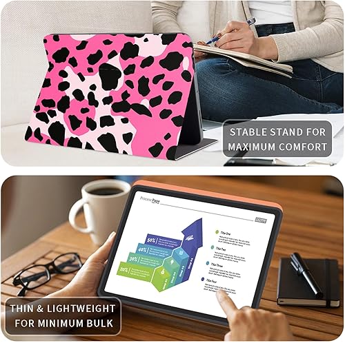 Vista 218 de Funda para Kindle de 6 pulgadas (11.ª generación, versión 2024/2022) delgada de piel sintética, ajustable, multiángulo, Smart Shell con función