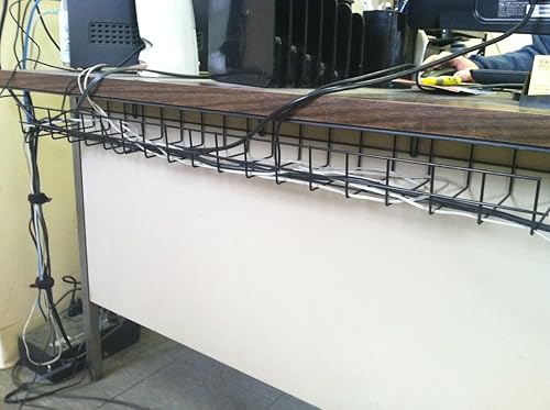 Miniatura 2 de Northland Online Organizador de cables para debajo del escritorio, bandeja de alambre de 36 pulgadas  Cesta de gestión de cables debajo de la mesa