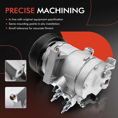 Miniatura 5 de A-Premium Compresor de aire acondicionado con embrague compatible con Ford Ranger 2.5L 2013-2015 Gas, Ranger 2.2L 2015 Diesel Turbocharged