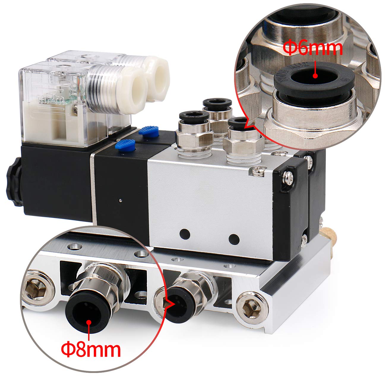 Buy Heschen Electrical Pneumatic Twin Solenoid Valve 4V21008 220VAC