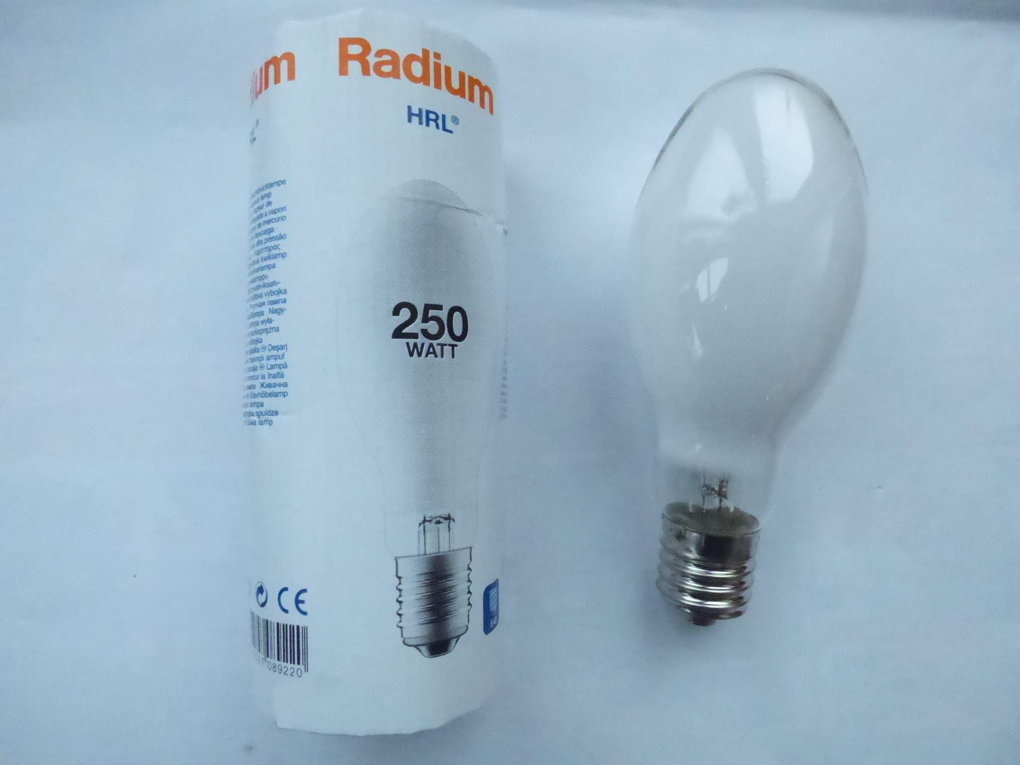 Radium Quecksilberdampflampe HRL, 250W, E40, kaltweiß