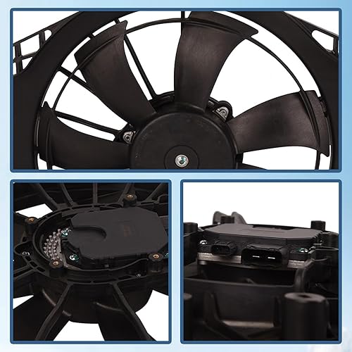 Miniatura 7 de Bapmic Conjunto de ventilador de refrigeración compatible con Honda Civic 2016 2017 2018 2019 190155AAA01