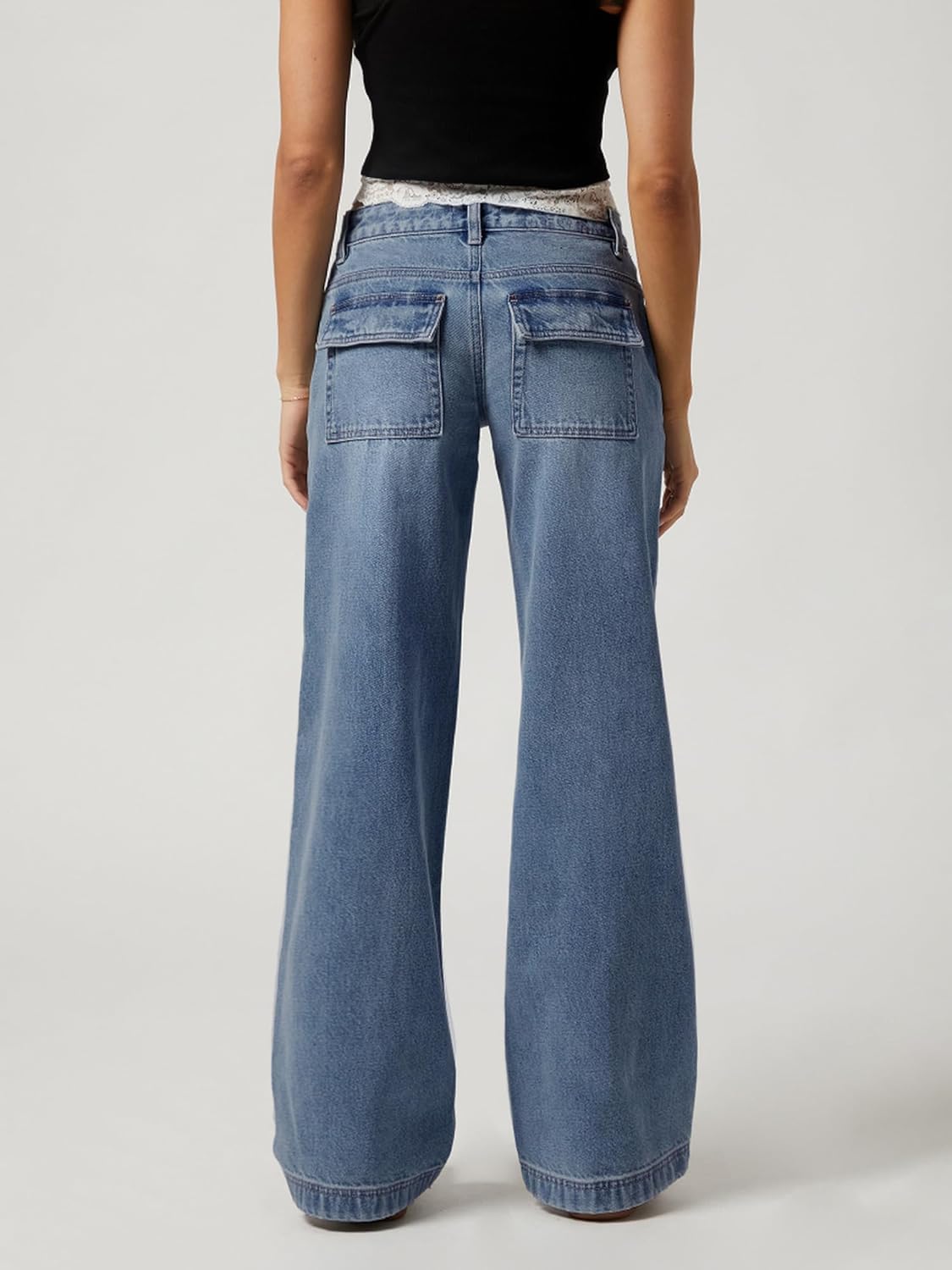 EMMIOL Baggy Jeans for Women, Wide Leg Jeans Plus Size Boyfriends Denim Pants, Y2K Vintage Style