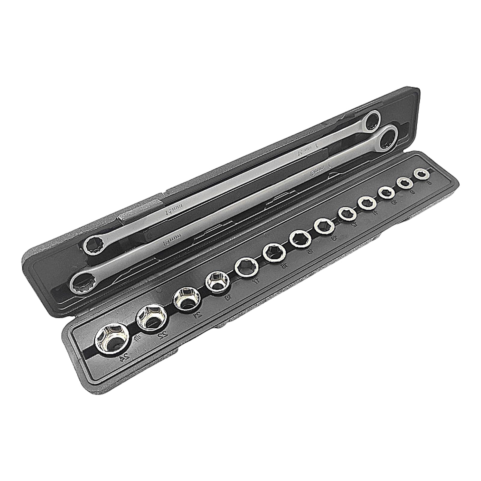 Kelisdi 15Pc Fixed Professional 15Piece Multifunctional Ratchets Wrench Collection Suitable For Automotive Repair And Home Maintenance Task Ratchets Wrench Set