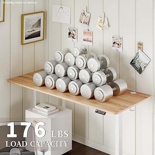 Miniatura 5 de Monomi - Escritorio eléctrico de pie de altura ajustable, 71 x 31.5 pulgadas, escritorio ergonómico para trabajar sentado-de pie, con controlador