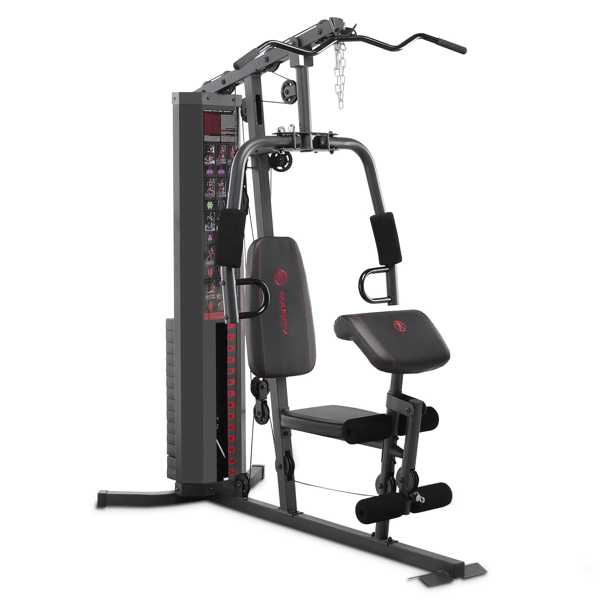 Marcy Home Gym Station with 150 lb Weight Stack Multifunction 2 Colors