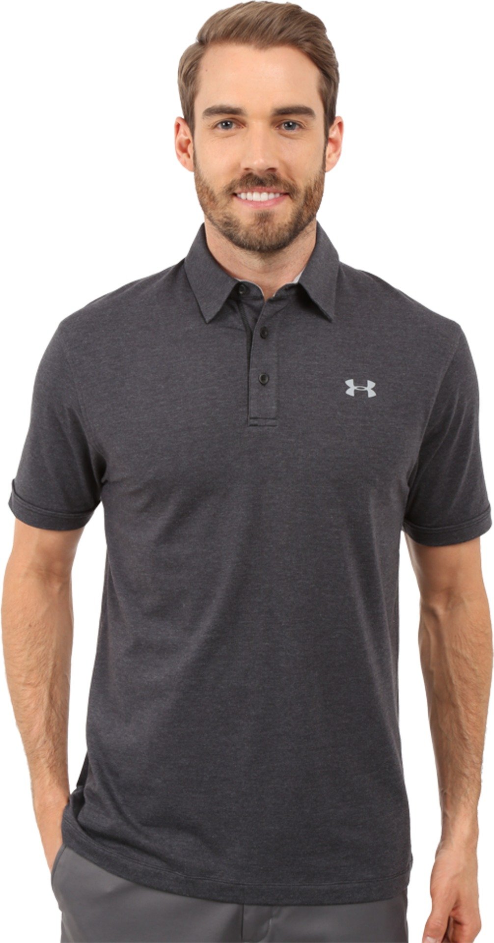 Under Armour Charged Cotton Scramble Polo, camisa polo para hombre, camisa polo masculina con bolsillo en el pecho y cuello de 2 botones hombre