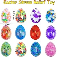 Vista 2 de 12Pcs Easter Egg Stress Balls, Easter Basket Stuffers, Easter Egg Fillers, Squishy Squeeze Balls for Adults, Easter Egg Hunt, Party Favors Classroom
