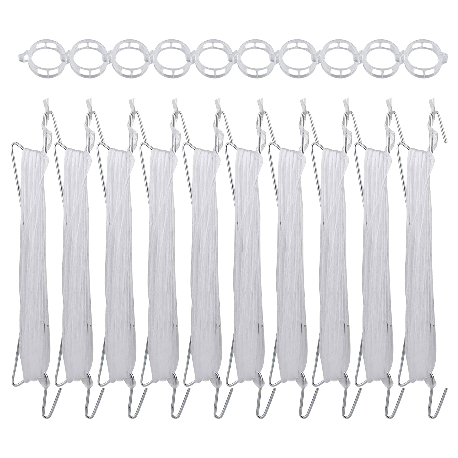 Ganci Per Pomodori 10 Pezzi Clip Resistenti Riutilizzabili | Ganci Per Verdure Mollette Per Piante Con Spago Da 10 Metri Per Esterno Frutteto Frutta Fiori Uva Cetriolo