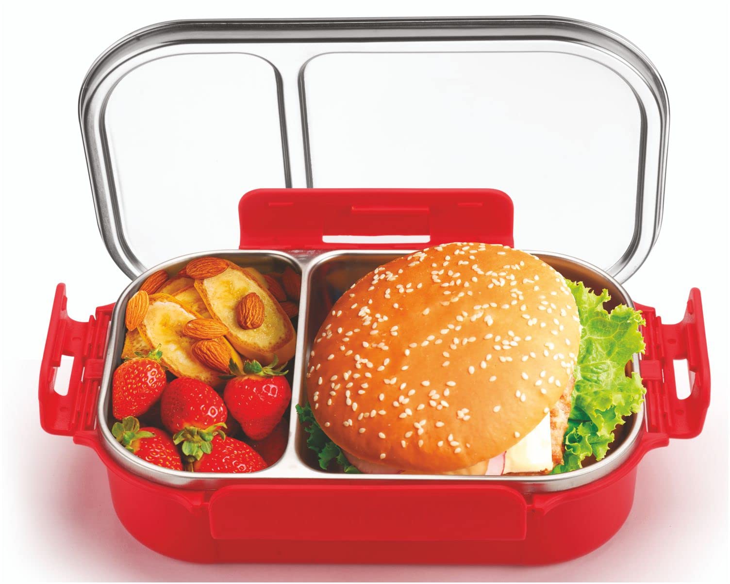 Signora Ware Stainless Steel Lunch Box Set - Red -10