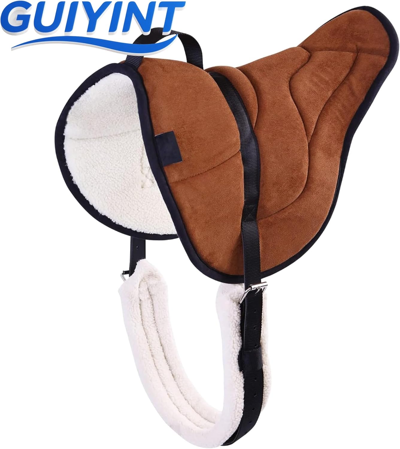 Universal Fit Bareback Pad with Girth -Equestrian Saddle Pad, Horse Riding Bareback Saddle Pad for Most Horses (Universal Model)