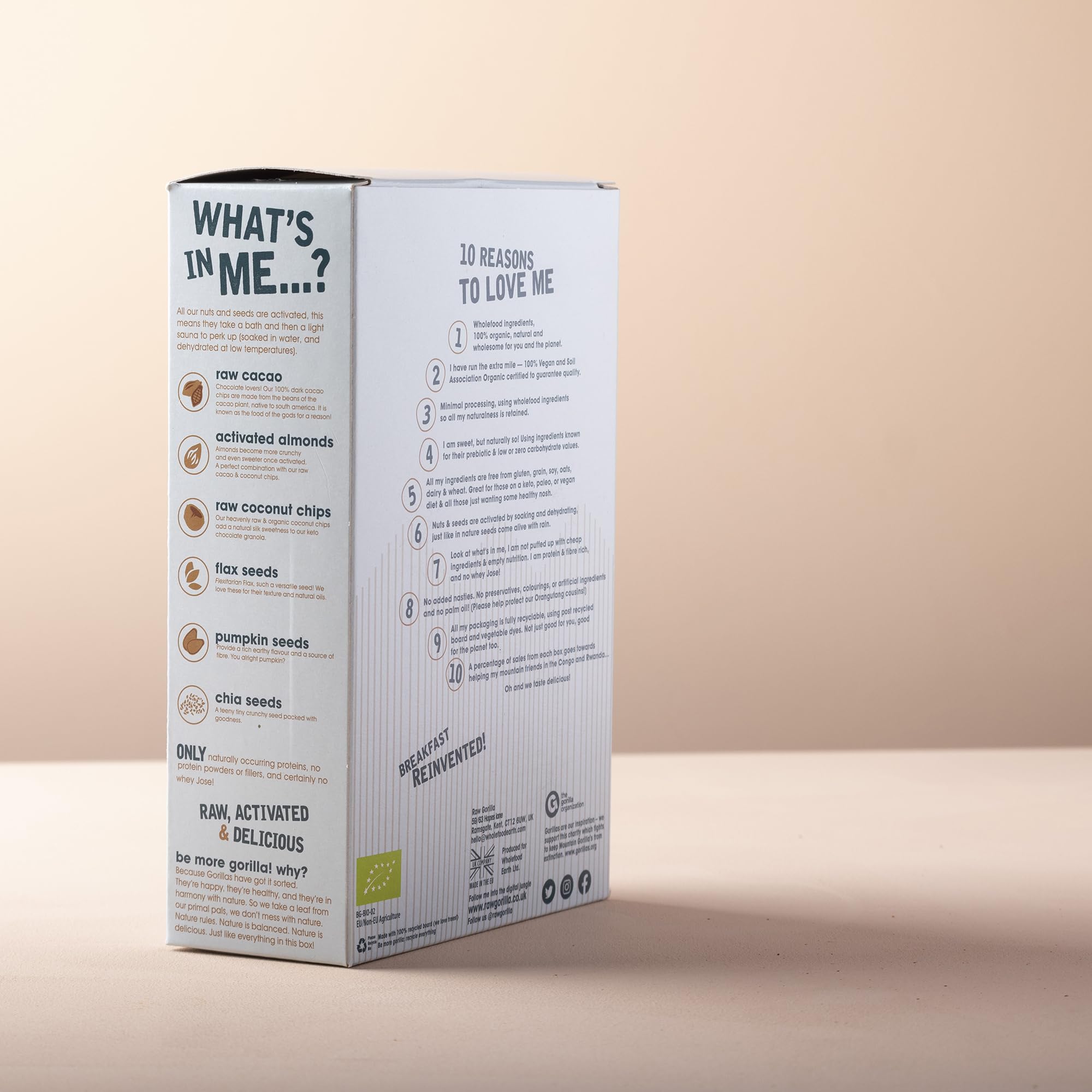 Raw Gorilla Granola Keto Con Cacao, 250 Gramo
