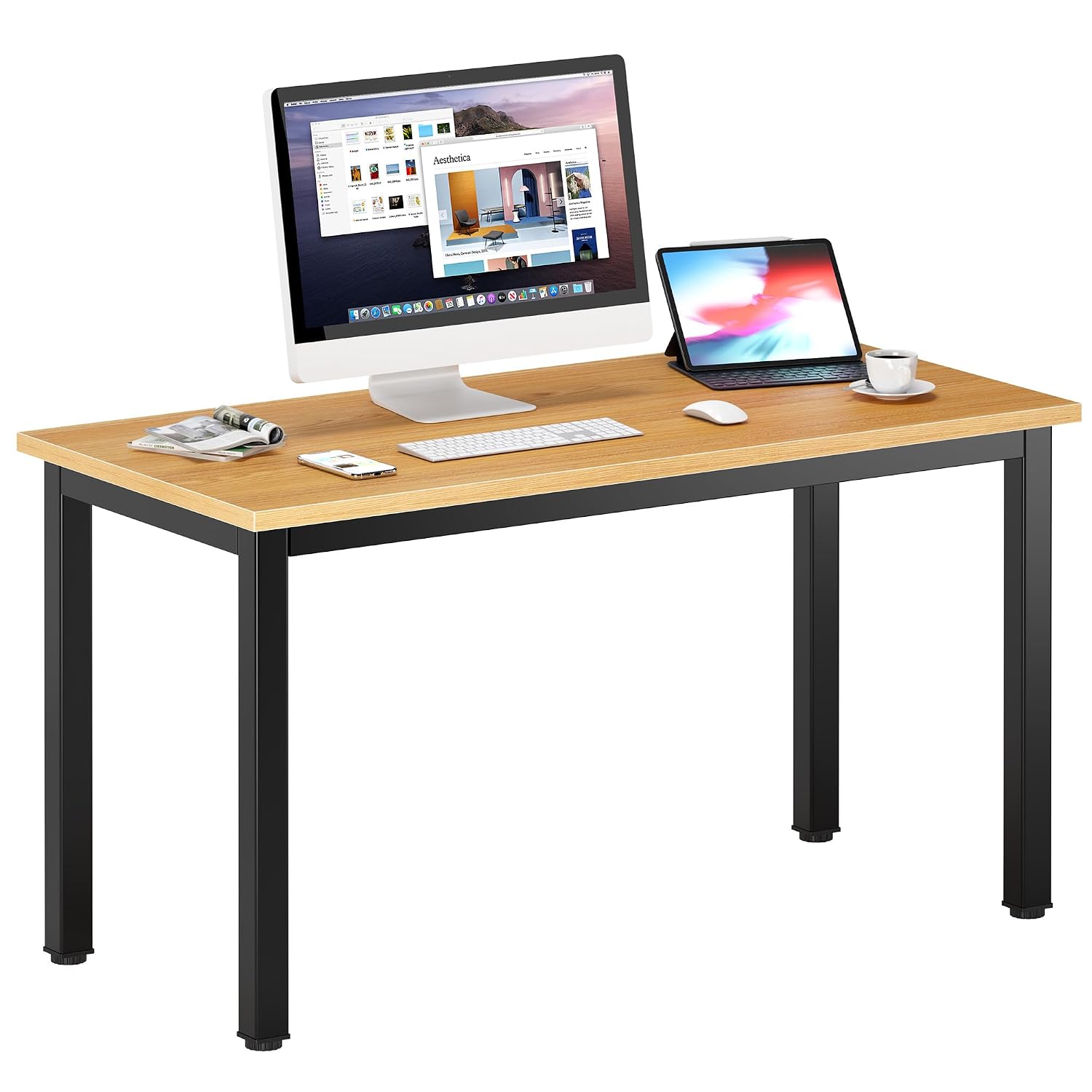 DlandHome 47 inches Medium Computer Desk, Composite Wood Board, Decent and Steady Home Office Desk/Workstation/Table, BS1-... - Review, Price and Buying Guide