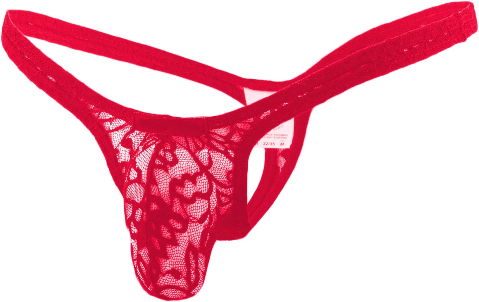 Mens Half Coverage Lace Thong Underwear