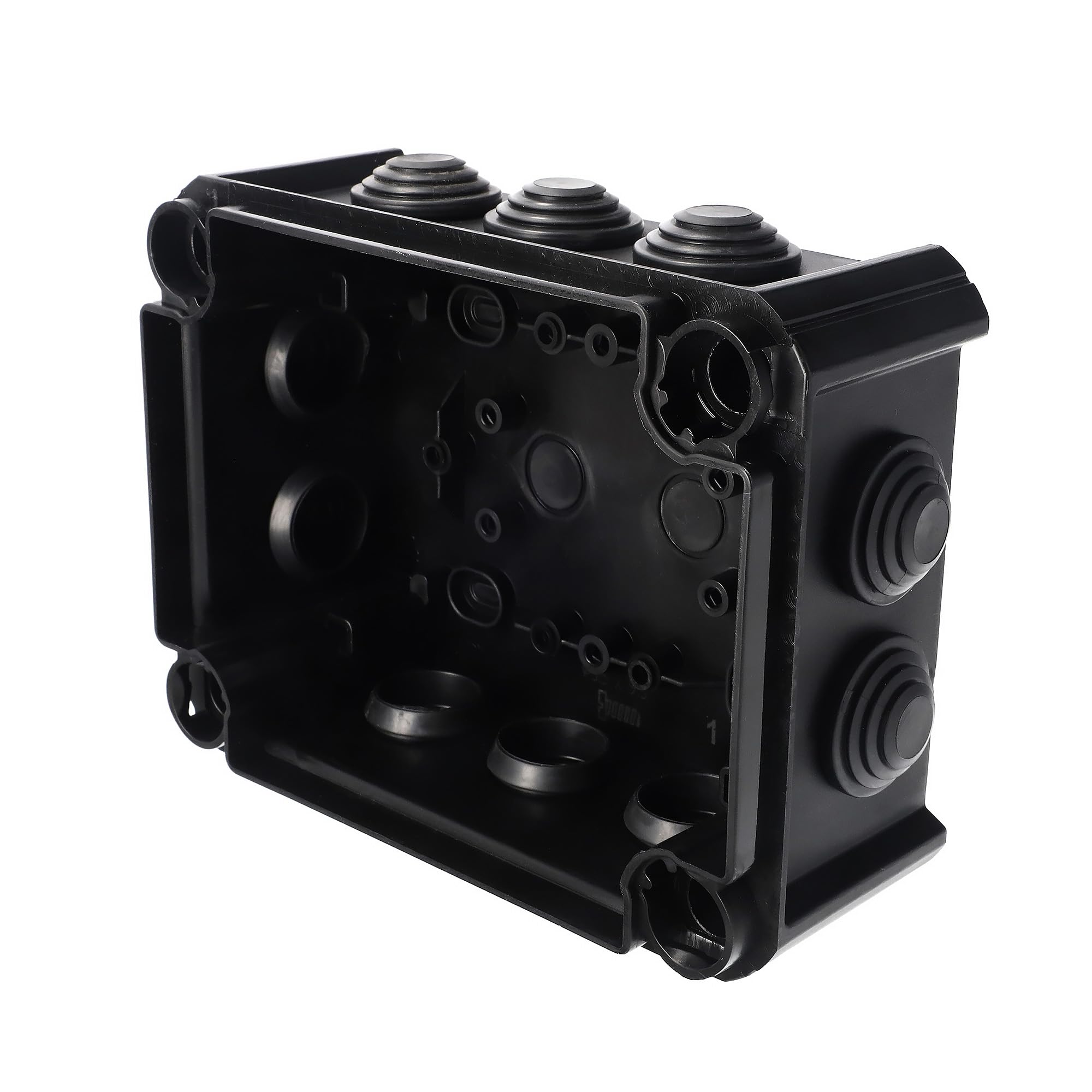 EDO Puszka Natynkowa IP66 Wodoszczelna 150x115x65 mm Czarna – Odporna na UV, Bezhalogenowa – Puszka Rozdzielcza Przyłączeniowa z Przepustami Kablowymi i Pokrywą Śrubową Wewn./Zewn.