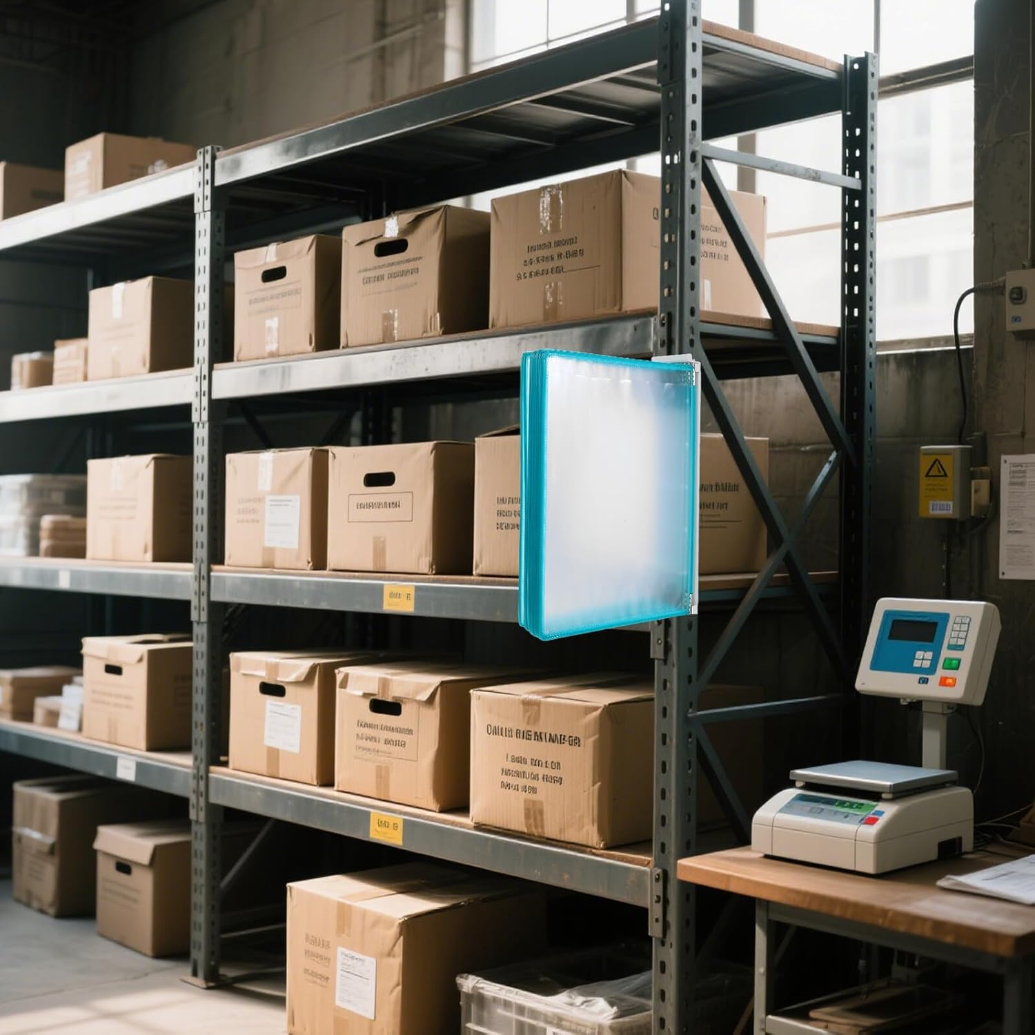 Baluue Wall Mount File Organizer 10-page Flip Display Folder A4 Plastic Wall Folder Holder Hanging Document Rack for Office Workshop Green