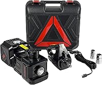 Vista 9 de Gato eléctrico para auto de 5 toneladas 12V, gato hidráulico con soporte para auto, gato de elevación con bomba de neumáticos integrada para SUV