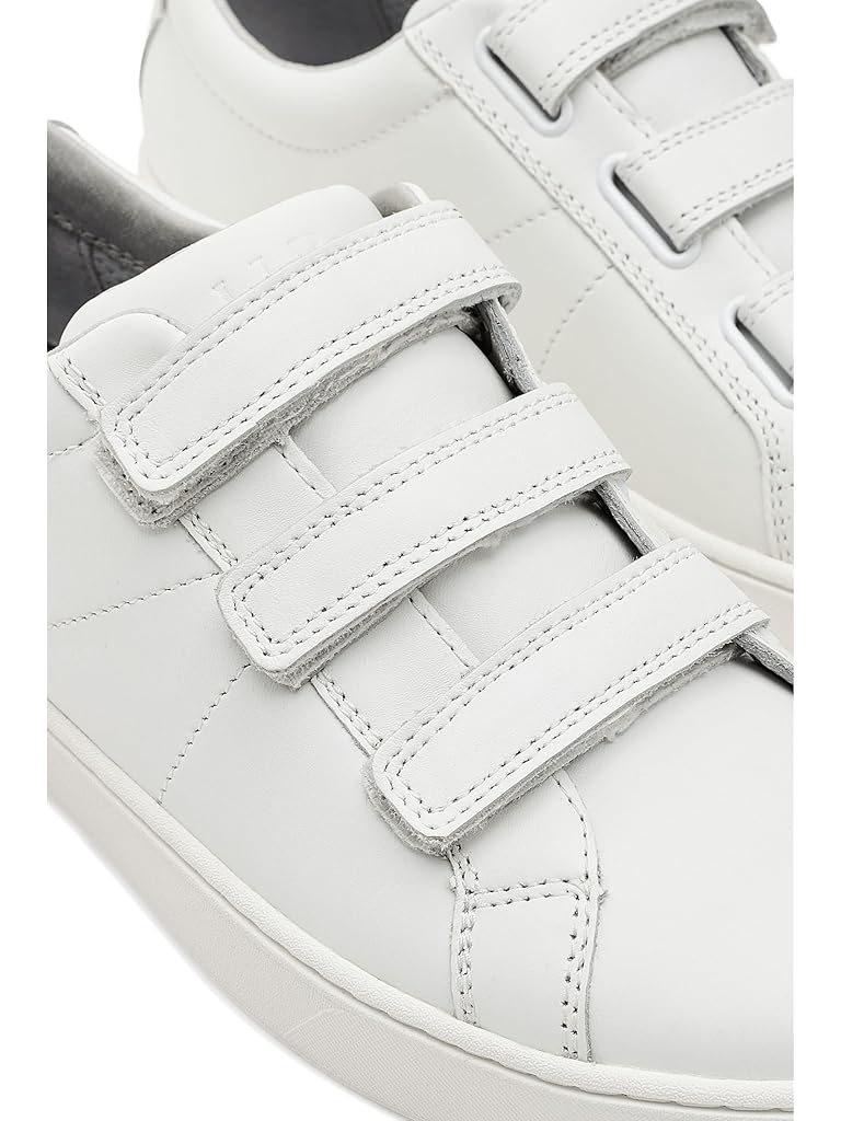 White L.L.Bean Eco Bay Leather Triple Velcro Sneakers