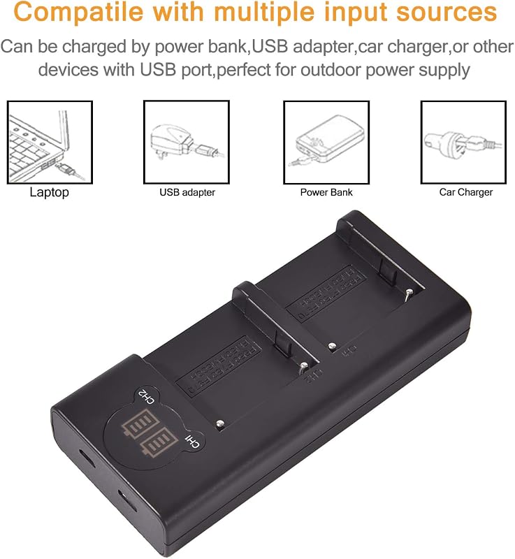 DSTE 2x NP-F970 Akkumulátor + Dupla USB Töltő LCD Kijelzővel Sony Kamerához