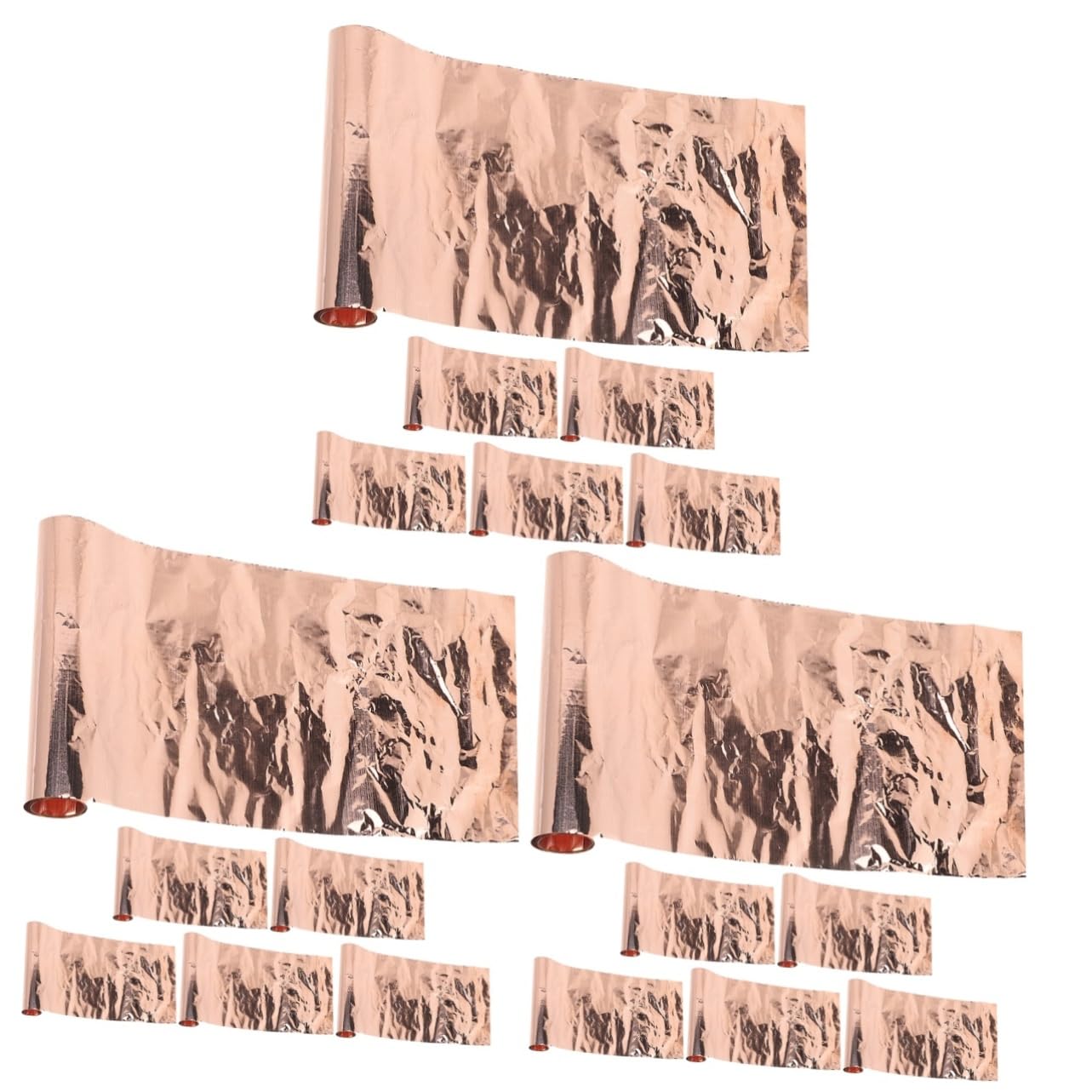Veemoon 3sets 6 Rolls Craft Copper Sheets Copper Foil Plate for DIY Projects Excellent Conductivity Smooth Surface Easy to Cut and Bend for Crafts and Repairs 6rolls*3