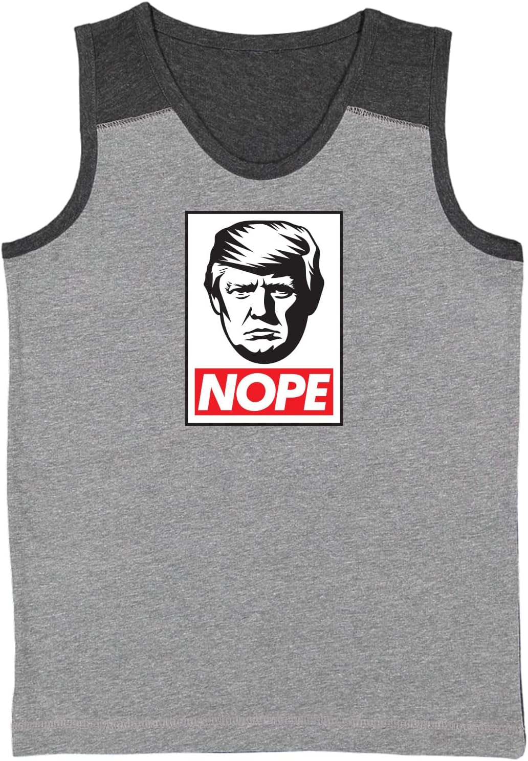 Haase Unlimited Nope - Anti Trump Political Protest Youth Contrast Back Tank Top