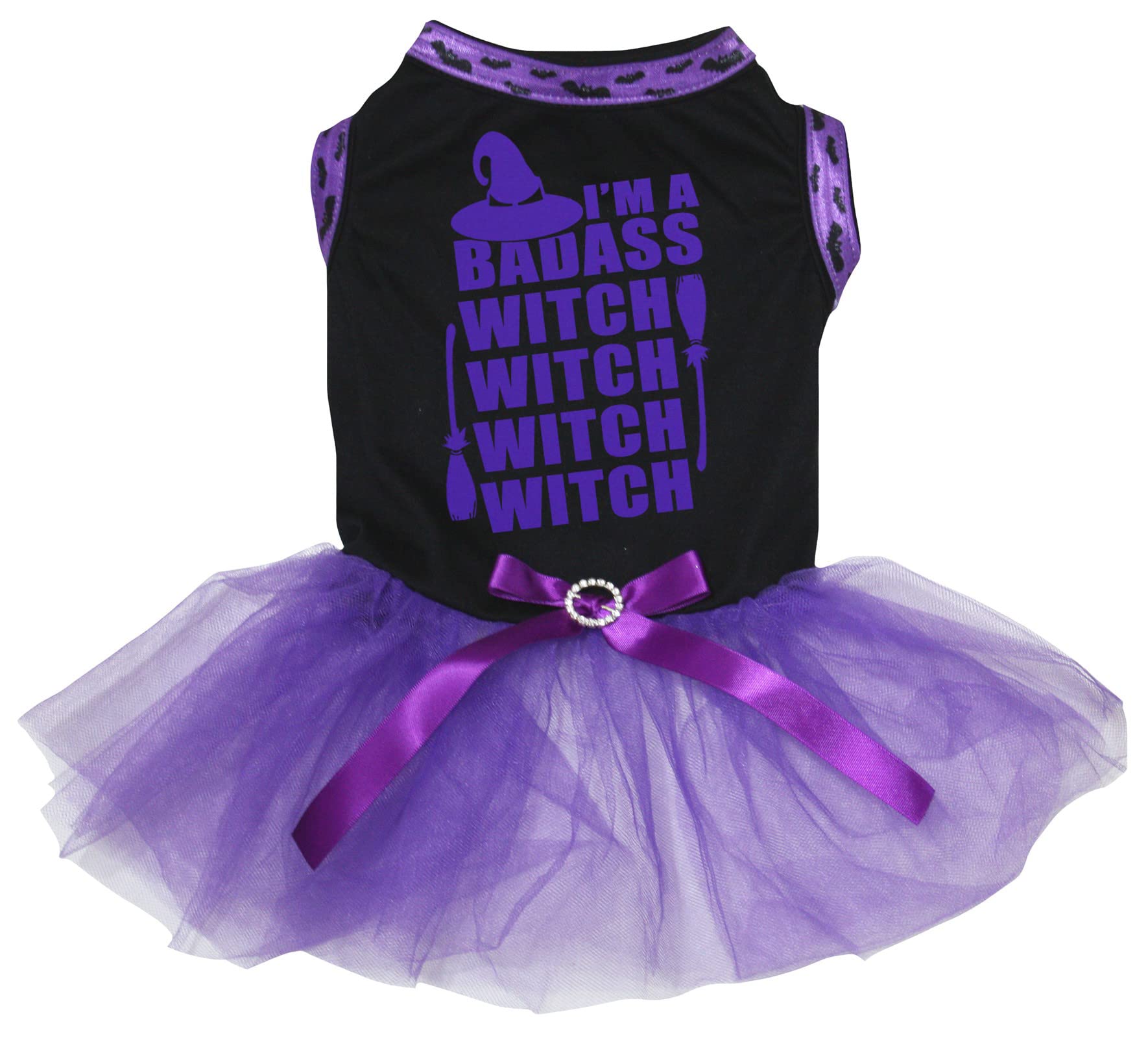 Robe pour chien de grand gabarit I'm A Badass Witch aux finitions soignées