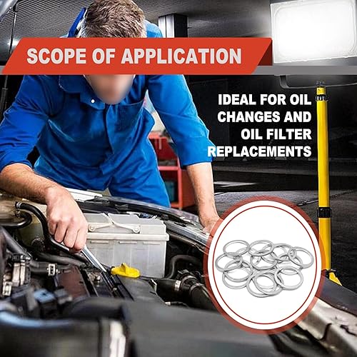 Miniatura 4 de Reemplazo del sello de junta de la arandela de trituración del tapón de drenaje de aceite para motocicleta BMW y automóvil se adapta a los modelos