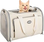 Cat Carriers Dog Carrier Pet Carrier for Small Medium Cats Dogs Puppies up to 30 Lbs, Portable Soft Sided Collapsible Pet Carrier for Traveling Indoor Outdoor Uses Grey
