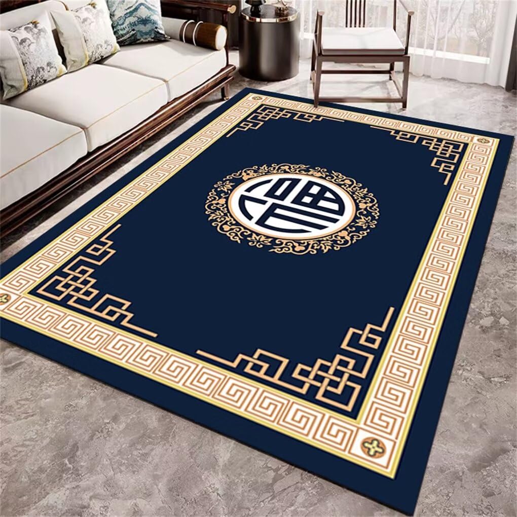Chambre ado garçon tapis bleu oriental pour espace détente